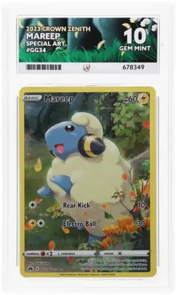 ACE 10 Mareep GG34/GG70 Crown Zenith Holo Pokemon Card - Gem Mint - Image 1