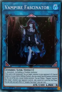 BACH-EN048 VAMPIRE FASCINATOR SUPER RARE 1ST EDITION YuGiOh CARD - Image 1
