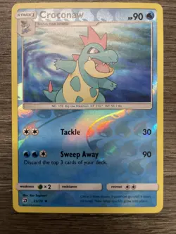 REVERSE HOLO Pokemon Sun Moon Dragon Majesty Card Croconaw 23/70 - Image 1
