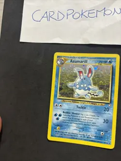 Pokemon Card Azumarill 2/111 -Neo Genesis-eng-Holo-swirl-Good! - Image 4