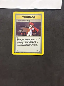 Pokemon Card Trainer The Rocket's Trap Holo 19/132 Gym Heroes-Eng-Good/Exc! - Image 3