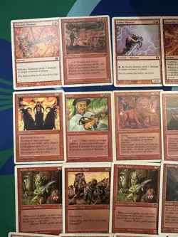 Huge Lot Of Over 50 Vintage White Border Magic Cards Red Lot Revised MTG Goblins - Image 2