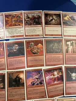 Huge Lot Of Over 50 Vintage White Border Magic Cards Red Lot Revised MTG Goblins - Image 3