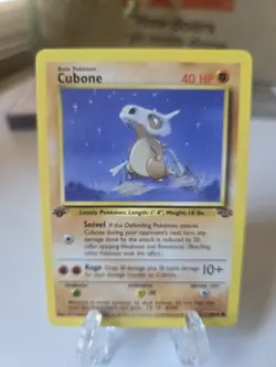 Cubone 50/64 1st Edition NM Near Mint Jungle Set Non-Holo Pokemon Card - Image 1
