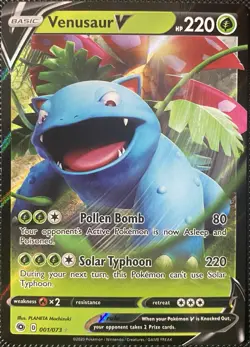Venusaur V 01/73 Champions Path Holo - Pokemon Card - Image 1