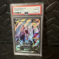 PSA 10 Mewtwo V 072/078 Pokemon Go Full Art Holo Graded Pokemon Card - Image 1