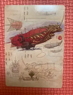Phoenix Fleet Airship Art Card Gold Stamped Avatar: The Last Airbender NM MTG - Image 1