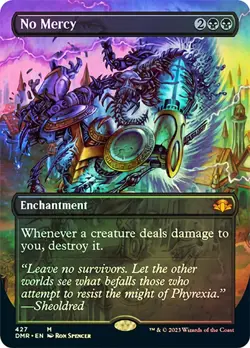 New NM+ FOIL MTG No Mercy Borderless Dominaria Remastered #427 Magic Card - Image 1