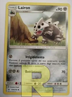 Lairon R Legami Inossidabili R 124/214 R Non Comune R Pokemon R Italiano - Image 1