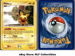 2007 Pokemon, D&P Mysterious Treasures, #93/123 Pichu Lv. 6, Common (b) - Image 1