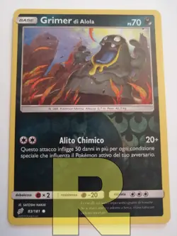 Grimer Di Alola R Gioco Di Squadra 83/181 R Reverse Holo Foil R Pokemon Italiano - Image 1