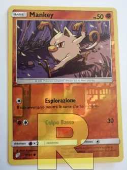 Mankey R Gioco Di Squadra 71/181 R Reverse Holo Foil R Pokemon Italiano - Image 1