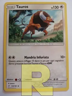 Tauros R Gioco Di Squadra 129/181 R Non Comune R Pokemon R Italiano - Image 1