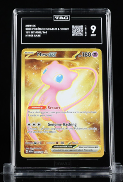 2023 POKEMON SCARLET & VIOLET 151 MEW EN 205/165 MEW EX HYPER RARE MINT TAG 9 - Image 1