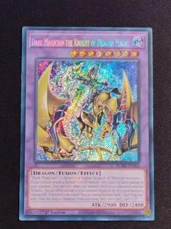 Dark Magician The Knight Of Dragon Magic Yu-Gi-Oh Secret Rare 1st Edition NM - Image 1