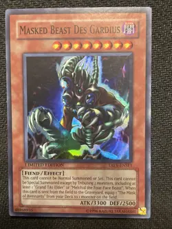 Yu-Gi-Oh M Masked Beast des Gardius TAEV-ENSE1 Super Rare Limited Edition - Image 1