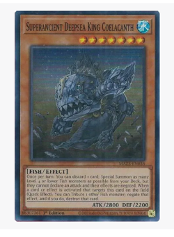 x3 Superancient Deepsea King Coelacanth MAZE-EN036 Super Rare YuGiOh - Image 1