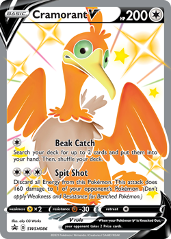 Cramorant V (SWSH086) (Jumbo Card) Sword & Shield: Black Star Promos​ - Near Min - Image 1