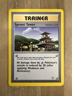 Sprout Tower 97/111 Uncommon Neo Genesis Unlimited Pokemon TCG Card WOTC NM 2000 - Image 1
