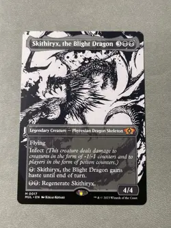 MTG Skithiryx, the Blight Dragon - Borderless Multiverse Legends NM - Image 1