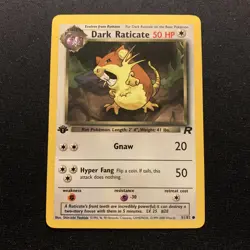 1st Edition Dark Raticate 51/82 LP -Vintage Pokemon Card- Team Rocket (6c) - Image 1