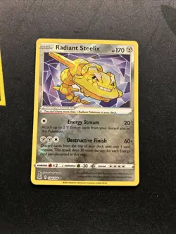 Radiant Steelix 124/196 NM -Ultra Rare Pokemon Card- Lost Origins (7q) - Image 1