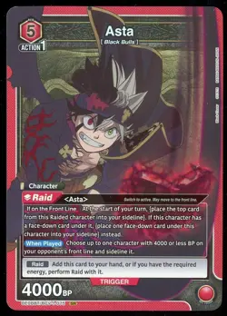 Asta Union Rare Black Clover UE08BT/BCV-1-075 Union Arena Card - Image 1
