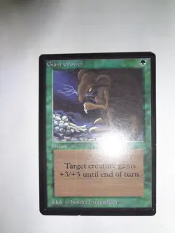 MTG MAGIC THE GATHERING CARD ORIGINAL BETA GREEN GIANT GROWTH INSTANT x1 - Image 1