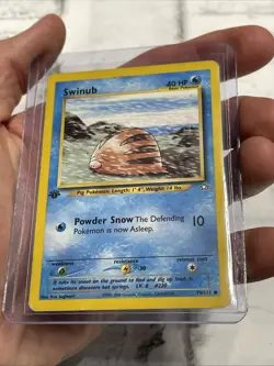 Pokemon 1st Edition Swinub 79/111 Neo Genesis Pokemon Common 2000 MP/LP Card TCG - Image 2