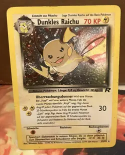 Pokemon Karte/card - Dunkles Dark Raichu 83/82 - Rocket Set Holo - Excellent - Image 1
