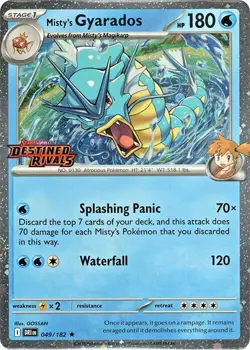 Misty's Gyarados (Prerelease) 049/182 Miscellaneous Cards & Products Holo for sale online - Image 3
