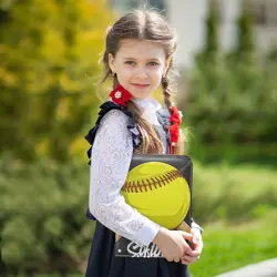 Yellow Baseball Softball Ball Card Binder for Trading Cards, 4 Pocket with 50... - Image 5