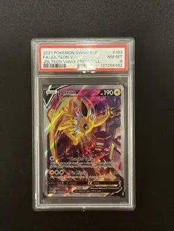 Jolteon V SWSH183 SWSH: Sword & Shield Promo Cards Holo PSA 8 - Image 1