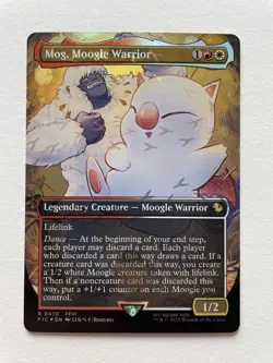 MTG Mog, Moogle Warrior BORDERLESS CHOCOBO TRACK FOIL 0476 FIC - Image 1
