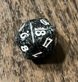 Magic The Gathering MTG Scourge Spindown Beatdown Life Counter Black Marbled Die - Image 4