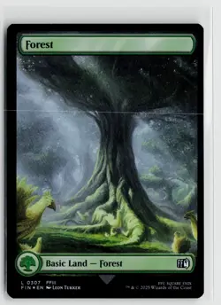 MTG Final Fantasy Forest (307) Foil x1 NM - Image 1