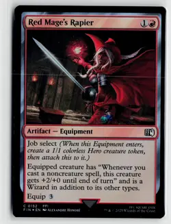 MTG Final Fantasy Red Mage's Rapier x1 NM Foil - Image 1