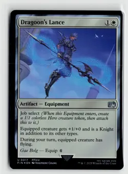 MTG Final Fantasy Dragoon's Lance Foil x1 NM - Image 1
