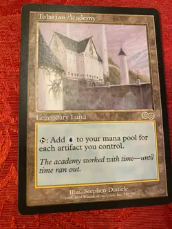 Tolarian Academy Urza's Saga LP Lightly Played MTG Magic the Gathering - Image 1