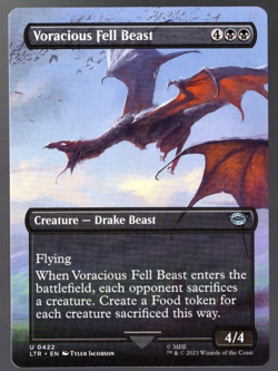 (x4) Voracious Fell Beast 0422 Borderless Uncommon LOTR Magic The Gathering NM - Image 1