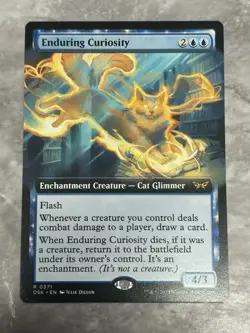 Enduring Curiosity (Extended Art) Regular Duskmourn: House of Horror 371 NM MTG - Image 1