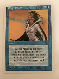 MTG NM Drain Power 4th Edition Free Shipping In The US With Tracking - Image 1