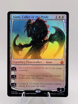 Ajani, Caller of the Pride Foundations Foil - Image 1