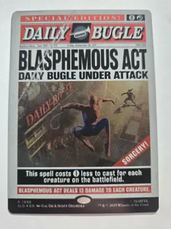 FOIL Blasphemous Act Marvel's Spider-Man: Daily Bugle Secret Lair 1998 - Image 1