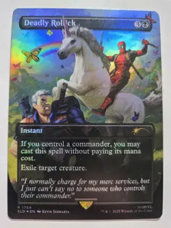 Deadly Rollick 1754 Rainbow Foil Deadpool Secret Lair MTG Near Mint - Image 1