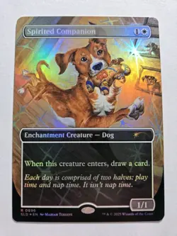 MTG Spirited Companion (0896) *Rainbow Foil* Secret Lair: Dogs & Cats MT/NM - Image 1