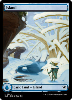 x1 Island BLB Bloomburrow MTG 269 FULL ART BASIC LAND M/NM 1x - Image 1