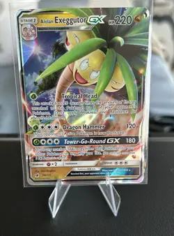 Pokemon TCG Alolan Exeggutor GX Holo Ultra Rare Crimson Invasion 74/111 Mint - Image 1