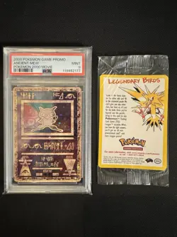 Pokemon Ancient Mew 2000 Movie Promo PSA 9 & Legendary Birds Card (Sealed) - Image 1