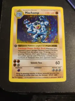 Pokemon Machamp - (Base Set Shadowless) 008/102 Deck Exclusives Holo MP - Image 3